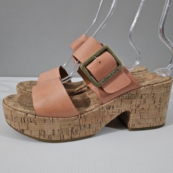NEW Kork Ease Taige Sandal Chunky Platform Heel Orange Leather Cork Size 11 - Picture 12 of 12